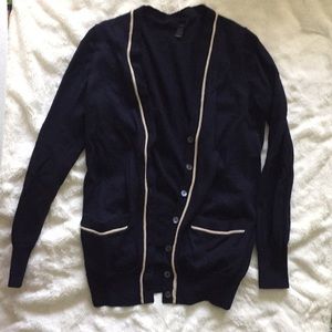 Navy J Crew cardigan